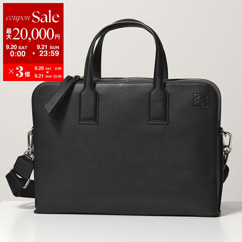 【9/20～9/21限定・最大2万円OFFクーポン配布中】LOEWE ロエベ ブリーフケース GOYA THIN BRIEFCA ゴヤ シン 337.12.P57 メンズ レザー ビジネスバッグ 鞄 1100/BLACK 【dc_kikaku】