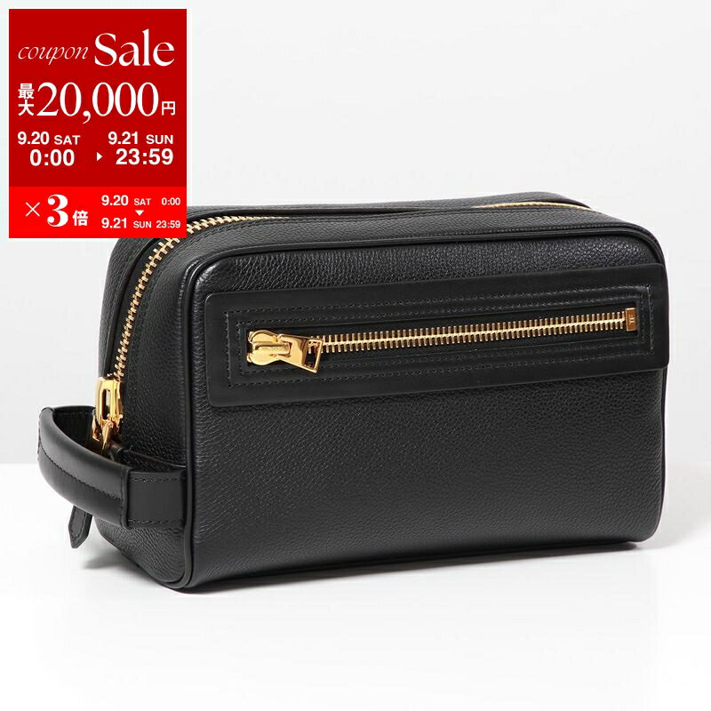 【9/20～9/21限定・最大2万円OFFクーポン配布中】TOM FORD トムフォード クラッチバッグ Y0301 LCL213G メンズ レザー ハンドル付き セカンドバッグ ポーチ ロゴ 鞄 1N001【dc_kikaku】