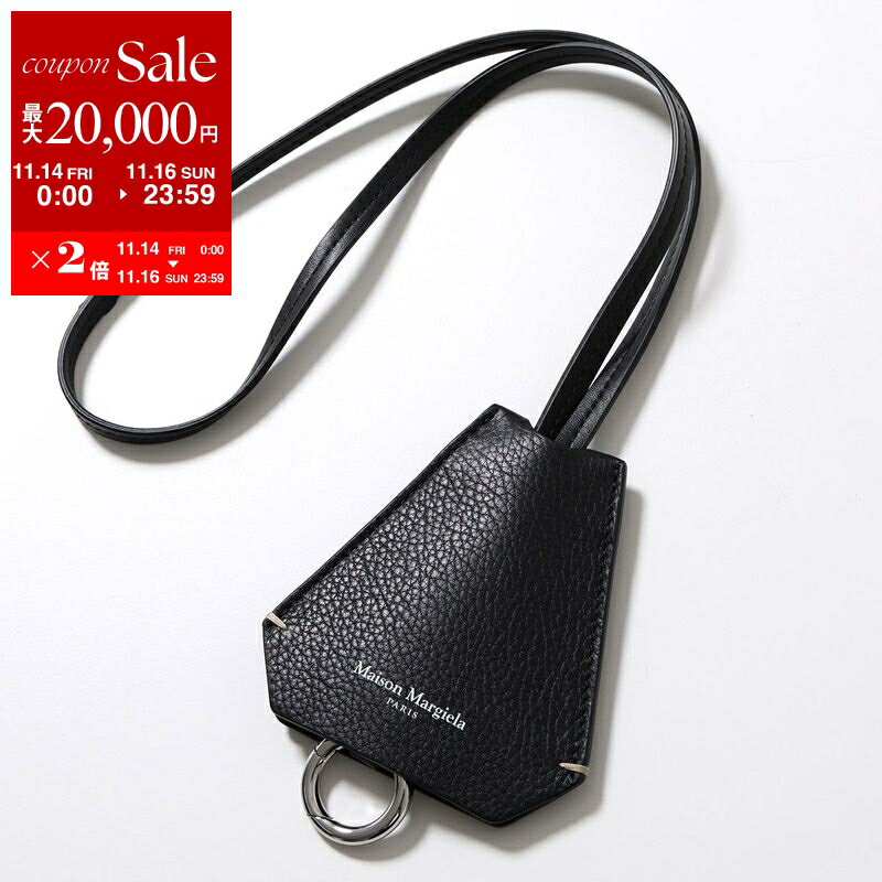【11/14-11/16限定・最大2万円OFFクーポン配布中】MAISON MARGIELA メゾンマルジェラ キーリング SA2UA0010 P7268 メンズ レザー キーストラップ ネックストラップ チャーム ロゴ H8419 SA2UA0010P7268H8419