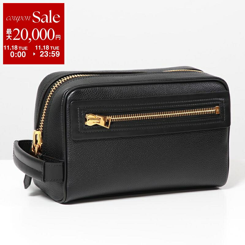 【11/18限定・最大2万円OFFクーポン配布中】TOM FORD トムフォード クラッチバッグ Y0301 LCL213G メンズ レザー ハンドル付き セカンドバッグ ポーチ ロゴ 鞄 1N001
