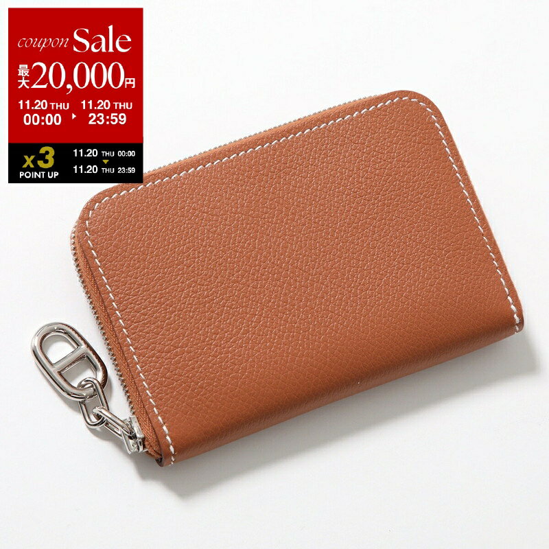 【11/20限定・最大2万円OFFクーポン配布中】HERMES エルメス コインケース ジップアンゴー コンパクト Zipengo compact シェーヌダンクル Chaine dAncre 084208CK メンズ レディース エバーカラー レザー ミニ財布 K刻印 GOLD【dc_kikaku】