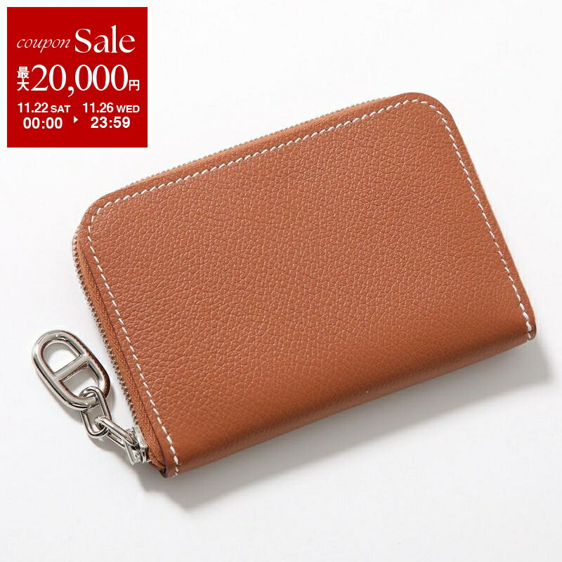 【ブラックフライデー・11/22～26限定・最大2万円OFFクーポン】HERMES エルメス コインケース ジップアンゴー コンパクト Zipengo compact シェーヌダンクル Chaine dAncre 084208CC 084208CK レディース エバーカラー レザー ミニ財布 B刻印 カラー2色【dc_kikaku】