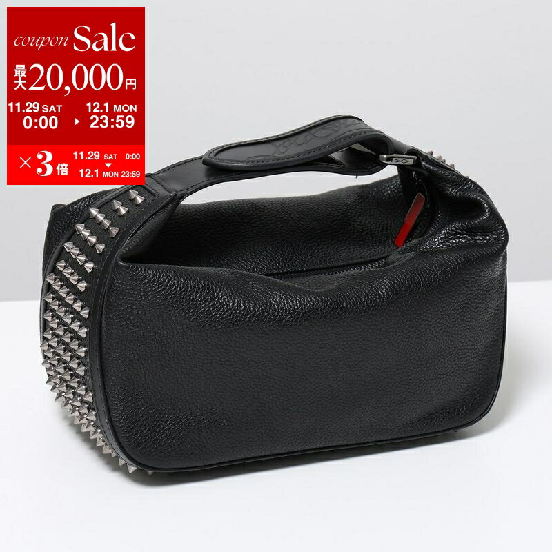 【最大2万円OFFクーポン対象・11/29～12/1限定】Christian Louboutin クリスチャンルブタン クラッチバッグ FUNKY ファンキー 1255054 メンズ レディース スタッズ レザー セカンドバッグ 鞄 B078/BLACK-GUN-METAL