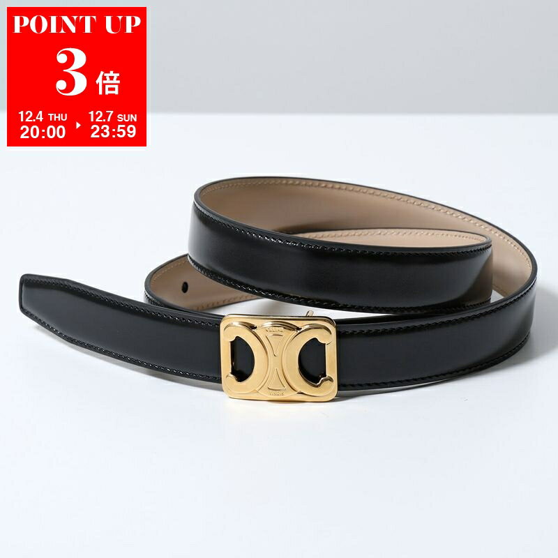 CELINE セリーヌ ナローベルト Reversible Medium 25MM リバーシブル ミディアム 45BIZ3APD.38LN レディース フレーム トリオンフ Black/Nude