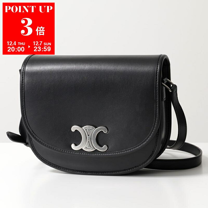 CELINE セリーヌ ショルダーバッグ Medium Besace ミディアム ブザス 114453FH1.38SI メンズ Triomphe トリオンフ レザー 鞄 Black