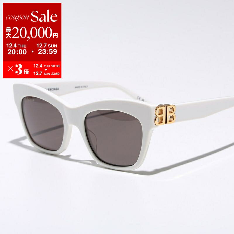 【最大2万円OFFクーポン対象・12/4-20時～】BALENCIAGA <strong>バレンシアガ</strong> サングラス BB0132S レディース ウェリントン型 フォックス型 BBメタルロゴ セルフレーム アイウェア カラー2色【dc_kikaku】