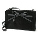 【エントリーでP10倍 10/19 20:00~10/23 9:59】repetto レペット M0444VGL ARA CLU SM AD PETITE POCHETTE MARIAGE ベルベットラメ×レザー ショルダーバッグ ポシェット クラッチ ポーチ リボン カラー410/Noir レディース