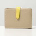 CELINE セリーヌ 10B64 3BRU Midium Strap Wallet ストラップ レザー 二つ折り財布 ミディアム 03NR/Nude-Citron レディース