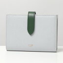 CELINE セリーヌ 二つ折り財布 Midium Strap Wallet ミディアム ストラップ ウォレット 10B643BRU.07PF レディース レザー スモール財布 Pearl-Forest 【cp_fivee】