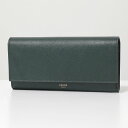 CELINE セリーヌ 長財布 Large Flap Wallet 10B563BEL.31AN レザー 二つ折り レディース Amazone