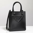 PRADA プラダ ショルダーバッグ 1BA333 ASK OOO レディース レザー ハンドバッグ ポシェット クロスボディ エンボスロゴ 鞄 F0002/NERO