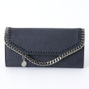 STELLA McCARTNEY ステラマッカートニー 391835 W9132 Falabella ファラベラ シャギー ディア コンチネンタル ウォレット 長財布 チェーン 装飾 エコレザー スナップボタン サイズ/ カラー4061/ダークネイビー 50760
