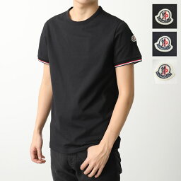 MONCLER <strong>モンクレール</strong> Tシャツ MAGLIA 8C71600 87296 <strong>メンズ</strong> カットソー クルーネック アイコンパッチ トリコロールライン カラー3色