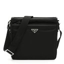 PRADA プラダ 2VH797 064 F0002 TESSUTO+SAFFIANO ナイロン ショルダーバッグ ビジネスバッグ ファスナー開閉 三角ロゴプレート カラーNERO/ブラック 118800メンズ