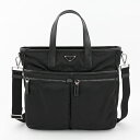 PRADA プラダ 2VG860 064 F0002 TESSUTO+SAFFIANO ナイロン ビジネスバッグ ブリーフケース ハンドバッグ ショルダーバッグ カラーNERO/ブラック 210600メンズ