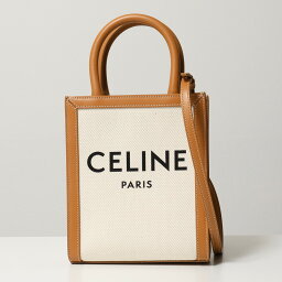 CELINE <strong>セリーヌ</strong> 193302BNZ.02NT Mini Vertical Cabas ミニ バーティカル <strong>カバ</strong> ショルダーバッグ プリントキャンバス Natural-Tan 鞄 レディース