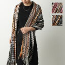 Missoni ミッソーニ SA57WMD5530 カラー2色 ウール混アクリル マフラー ストール 総柄 フリンジ レディース