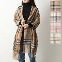 BURBERRY バーバリー 4001363 GAUZE GIANT CHK ライトウェイト チェック ウール混シルク スカーフ マフラー ASHROSE レディース