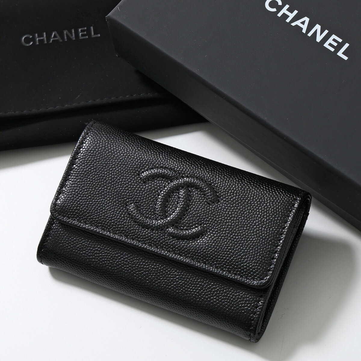 CHANEL シャネル カードケース AP4705 B20633 レディース カーフスキン レザー カードホルダー 名刺入れ ココマーク CCマーク ステッチロゴ 94305
