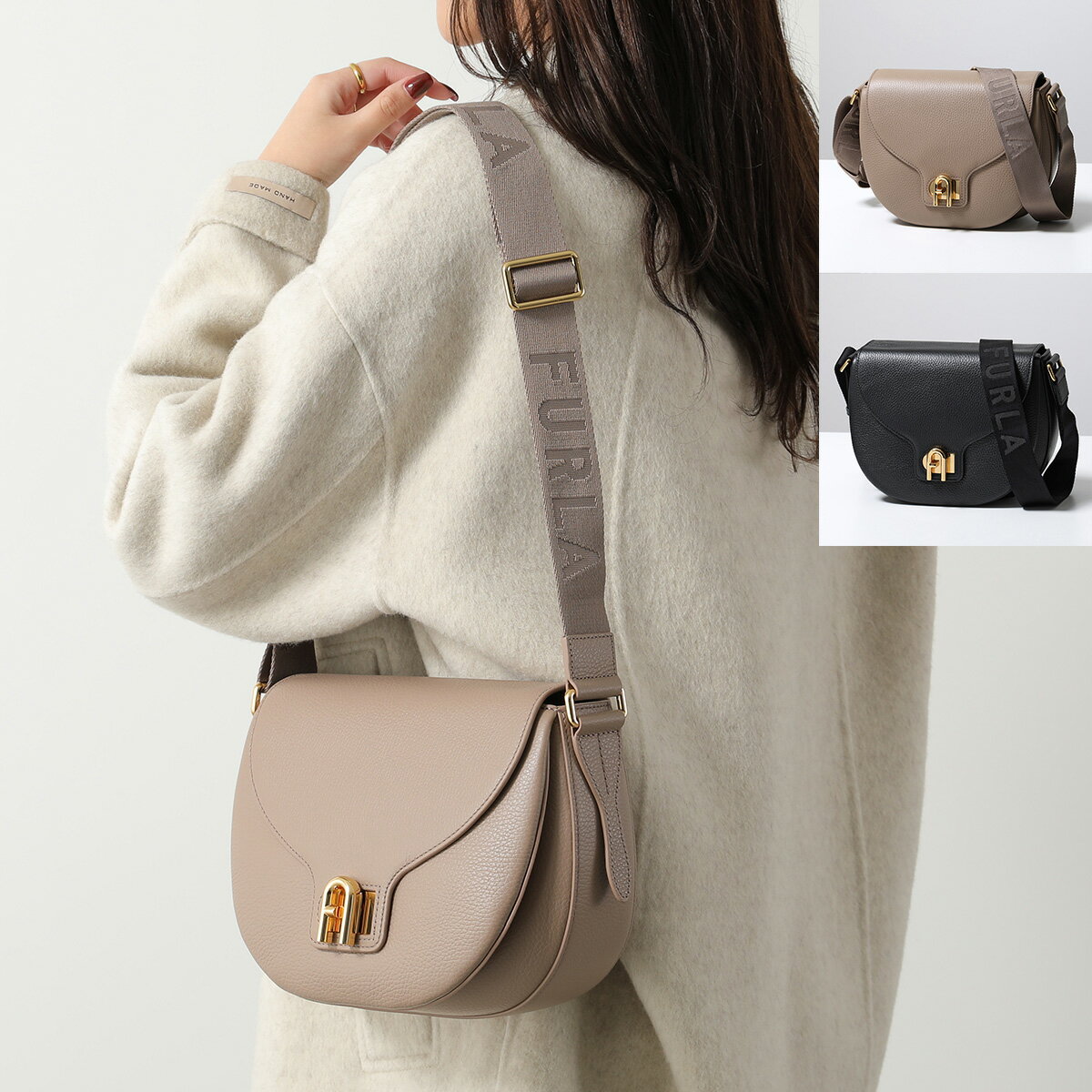 Furla フルラ ショルダーバッグ LOTUS ロータス WB01605 BX0356 BX3916 レディース レザー クロスボディ ポシェット ロゴ 鞄 カラー2色