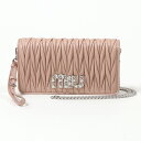 MIUMIU ミュウミュウ MINI BANDOLIERA MATELASSE 5DH029 2BSQ F0YGU マトラッセ レザー ショルダーバッグ ポシェット ORCHIDEA レディース