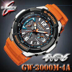 在庫有り!即納可【あす楽対応】CASIOカシオG-SHOCKGショック電波ソーラー腕時計GW-3000M-4ASKYCOCKPITスカイコックピットブラック×オレンジ【国内GW-3000M-4JFと同型】海外モデル【新品】