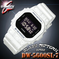 *送料無料サービス*在庫有り!即納可【あす楽対応】CASIOカシオGショックG-SHOCK腕時計DW-5600SL-7SlashPatternSeriesスラッシュ・パターン・シリーズ白ホワイト【国内DW-5600SL-7JFと同型】海外モデル【新品】
