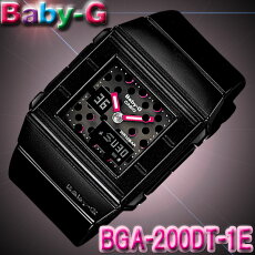 【あす楽対応】カシオCASIOベビーGBaby-G【レディース】腕時計【防水】BGA-200DT-1Eブラック海外モデル【新品】