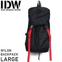 INST DESIGN WORK インストデザインワーク ナイロン バックパック BLACK/RED デイパック IDW 1LDK バッグ リュック ブラック レッド 送料無料 楽天 通販 【RCP】