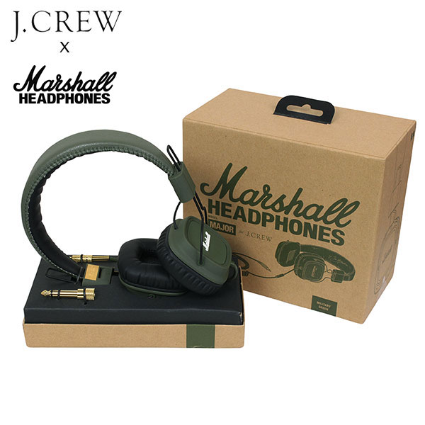 【レビューを書いて送料無料】J.CREWとMARSHALLのコラボレートアイテム。J.CREW × Marshall Headphones MAJOR ヘッドフォン [ARMY OLIVE] ジェイクルー マーシャル メジャー ミリタリー オリーブ 送料無料 【あす楽対応】【RCP】【楽ギフ_包装】