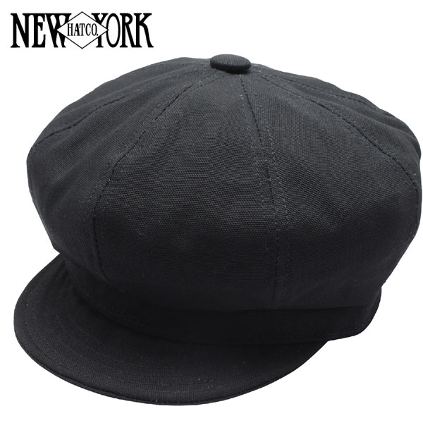 NEW YORK HAT CANVAS SPITFIRE BLACK　( ニューヨークハット キャンバス コットン キャスケット ブラック メンズ レディース 帽子 #6216 )