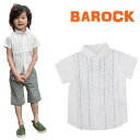 <70%OFF>2015夏【Barock/バロック】プリントちら見せタック半袖シャツ≪100-140cm≫【k6】