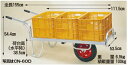 ハラックス コン助 平形一輪車 20kgコンテナ用(エアータイヤ)13×3D 【送料無料】【HARAX 農家 農業 畑 家庭園芸 畑仕事 園芸 野菜 果物 運搬 タイヤ ホイール 一体 チューブ タチホセット 交換 スペアタイヤ