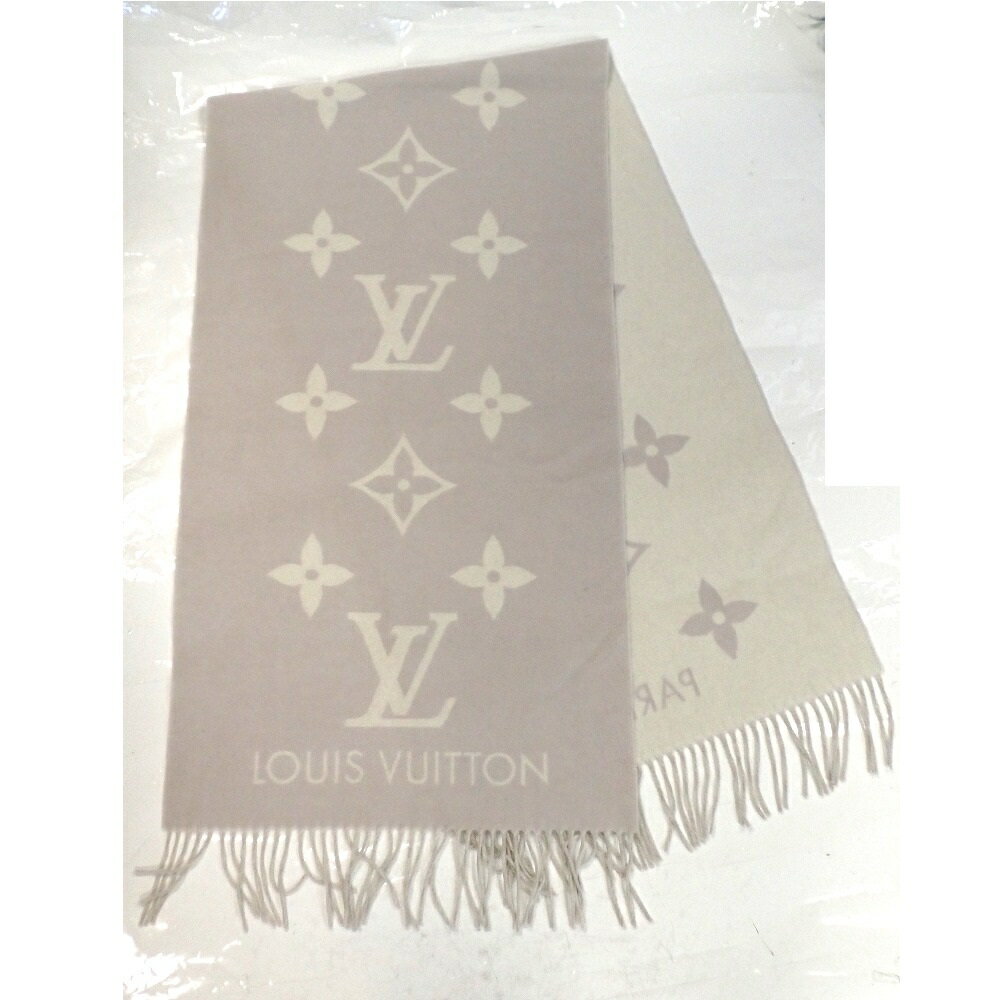 ルイ・ヴィトン マフラー・レイキャビック M78909 グレージュ カシミヤ 良好【質みなみ・千早駅前店】【質屋】 LOUIS VUITTON 【中古】 Th995482