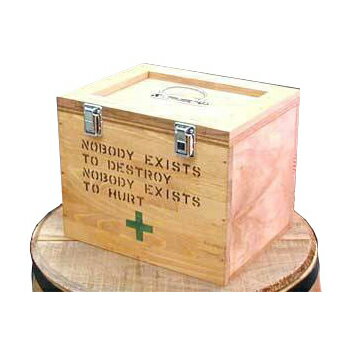 ★セキュリティボックス・救急箱★（新品）★木製小物入れ！コスメBOX等色々お使いいただけます！人気です!