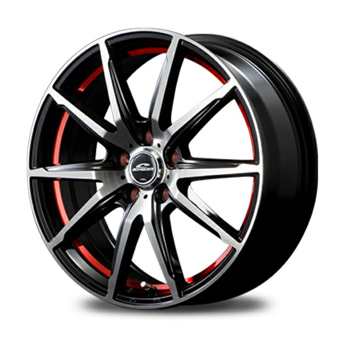 YOKOHAMA BluEarth-RV RV03 205/55R17 SCHNEIDER RX-02 ブラック/レッド 17インチ 7J+50 5H-114.3 サマータイヤ ホイール 4本セット