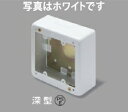 マサル工業 メタルモール付属品 2個用 スイッチボックス 深型 ノックアウト無し ホワイト ABN4122