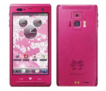 【新品未使用】【SIMロック解除品】Disney Mobile on docomo F-08D SHINY PINK◆白ロムdocomo 即発送！