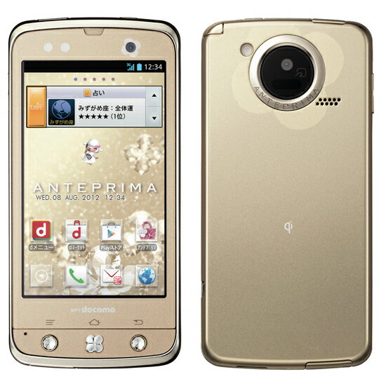 新品未使用★docomo with F-09D ANTEPRIMA GOLD ゴールド☆白ロム☆★白ロム★ドコモ★スマートフォン★アンドロイド★