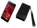 EZD HTC J butterfly HTL21本革フリップポーチ縦型ケース