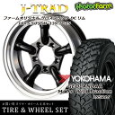タイヤ ホイール 4本セット ファーム オリジナル J-TRAD DCリム グロスブラック 16×5.5J/5H-25 ヨコハマ ジオランダー MT+ ワイルドトラクション 195R16 ( yokohama wild traction マッドテレイン )