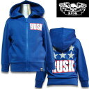 「3511-10A」 RUSKスタースエットパーカ ラスク 男の子 ボーイズ アメカジ キッズ ジュニア 子供服 パーカー 長袖 プリント ジップアップ