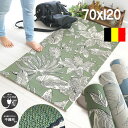 【ポイント3倍】【送料無料】●玄関マット リゾート風 デザインマット 70×120 オシャレインテリア リーフ柄 リビング ラグマット 南国テイスト フラワー柄 さらさら マット ベルギー製 春夏 ウィルトンマット ウィルトン織 ペット ボタニカル柄 リリウス【あす楽】【】