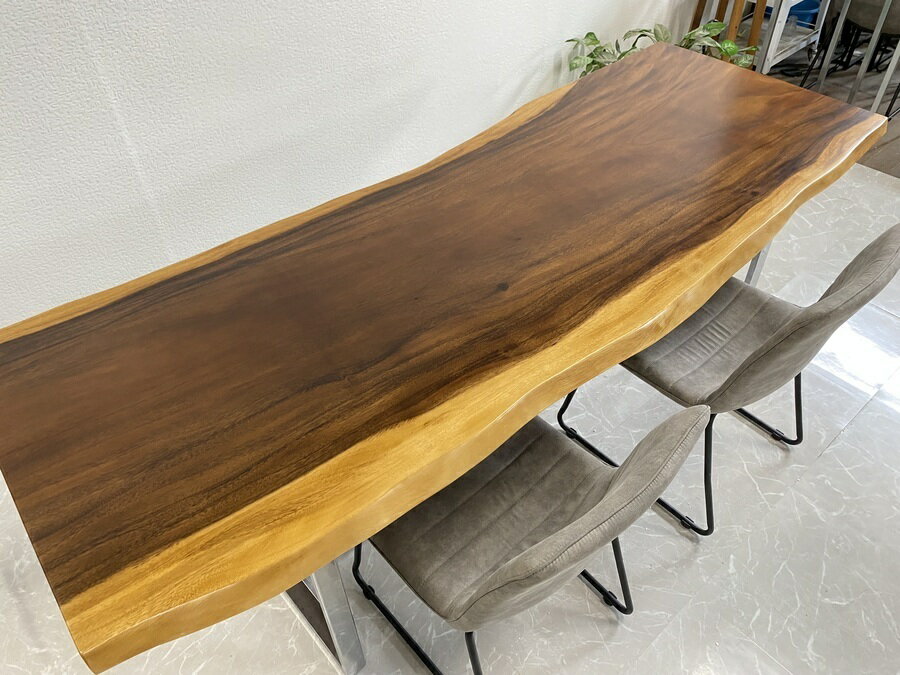 ダイニングテーブル 無垢 一枚板 テーブル 幅220cm 40725 天厚4cm