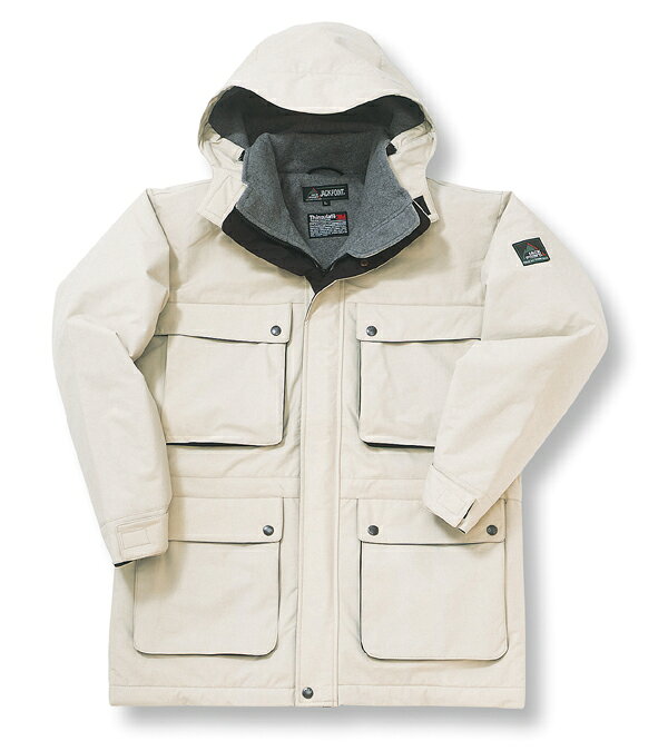 防寒コート　秋冬男女兼用　M〜5Lサイズ　ベージュ　TOUGH WORKING JP721　送料無料