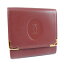 【CARTIER】カルティエ 小銭入れ カーフ ボルドー レディース コインケース【中古】Aランク