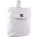 【CHANEL】シャネル ウッド マットキャビアスキン 白 レディース リュック・デイパック【中古】A-ランク