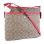 【COACH】コーチ シグネチャーファイル F58297 PVCコーティングキャンバス ベージュ レディース ショルダーバッグ【中古】Sランク