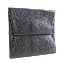 【店内10-30%OFF★緊急SALE開催中!!】【HERMES】エルメス バスティア ヴォーエプソン 黒 ユニセックス コインケース【中古】