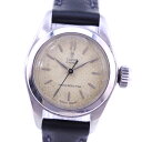 【TUDOR】チュードル 薔薇 7905 ステンレススチール×レザー 手巻き レディース 白文字盤 腕時計【中古】